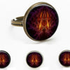 Glass Flame Witchcraft Adjustable Ring