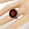 Glass Flame Witchcraft Adjustable Ring